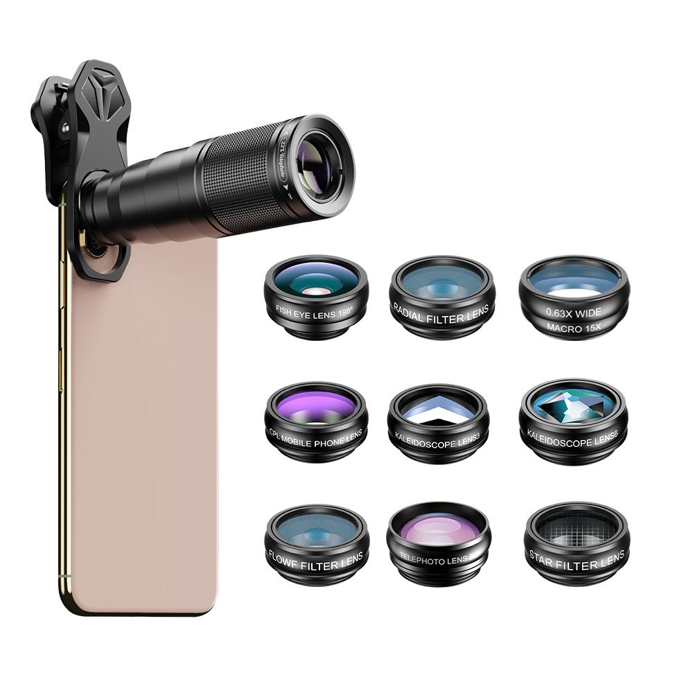 10-in-1 Phone Lens Kit With 22X Telephoto Lens 198?