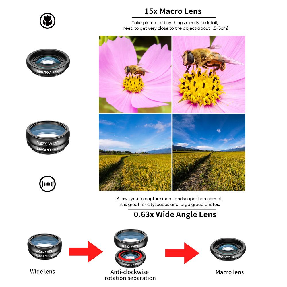 10-in-1 Phone Lens Kit With 22X Telephoto Lens 198?