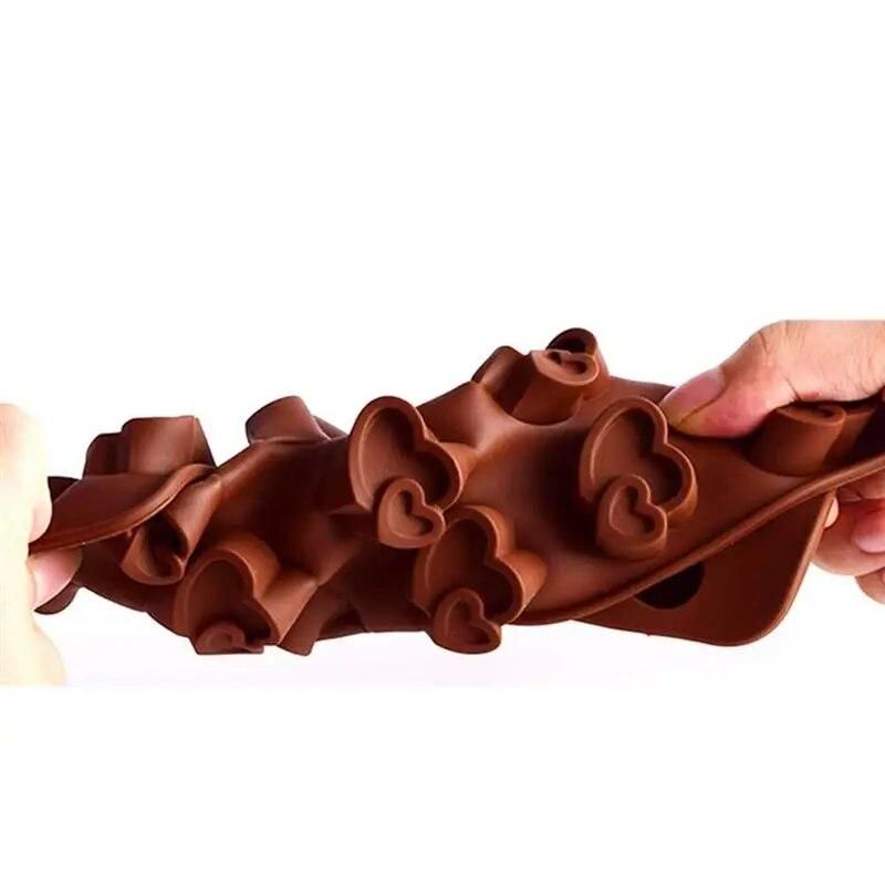 2pcs Silicone Heart Mold Cake Decoration Form Heart Silicone Molds For Soap Candy Chocolate Jello Biscuit Pastry Bake Tool