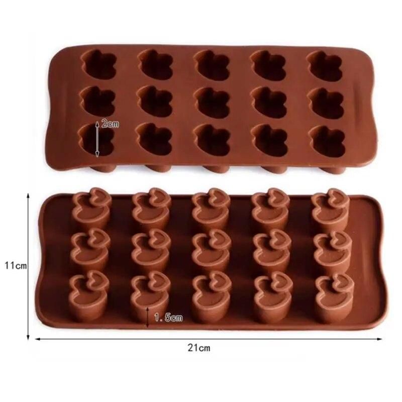 2pcs Silicone Heart Mold Cake Decoration Form Heart Silicone Molds For Soap Candy Chocolate Jello Biscuit Pastry Bake Tool