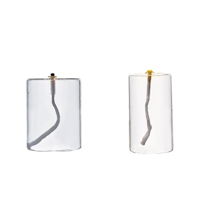 Glass Pillar Candle Holder Taper Candle Stand