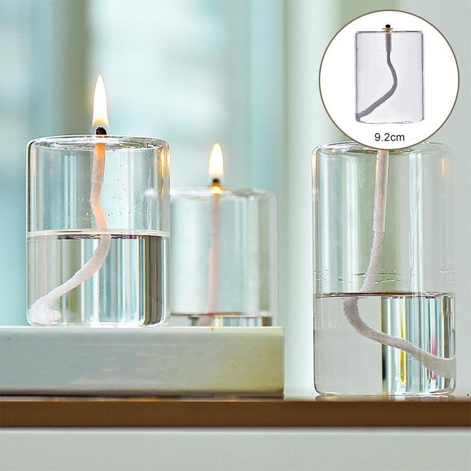 Glass Pillar Candle Holder Taper Candle Stand