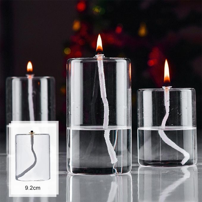 Glass Pillar Candle Holder Taper Candle Stand