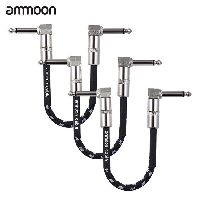 Ammoon 3-Pack Guitar Effect Pedal Instrument Patch Cable
