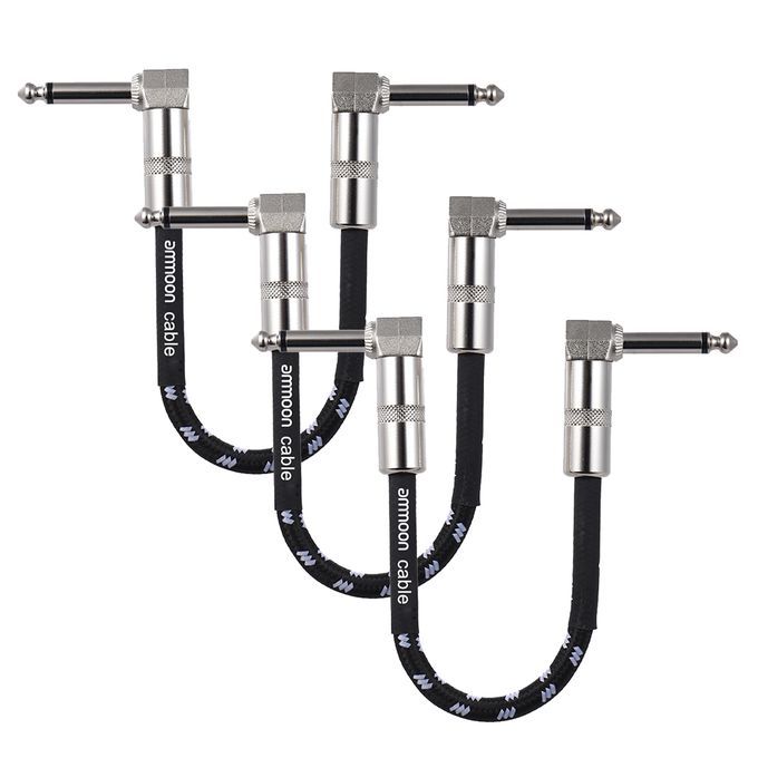 Ammoon 3-Pack Guitar Effect Pedal Instrument Patch Cable