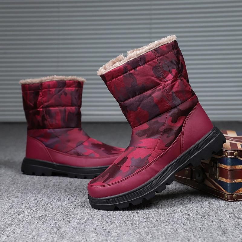 Zipper Non Slip Cotton Padded Shoes
