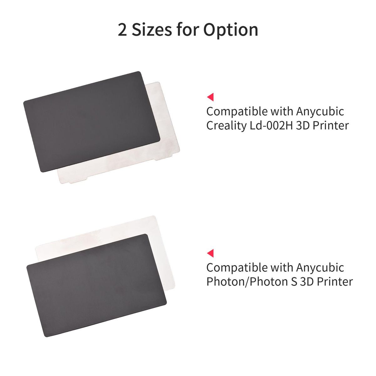 135*80mm Removal Spring Steel Flexible Build Plate Sheet Compatible with 3D Printer Anycubic Photon/Photon S Print Bed & Magnetic Sticker with Adhesive Backing & 5pcs FEP Film 200x140mm 0.1mm Thickeness Easy Removal Support L