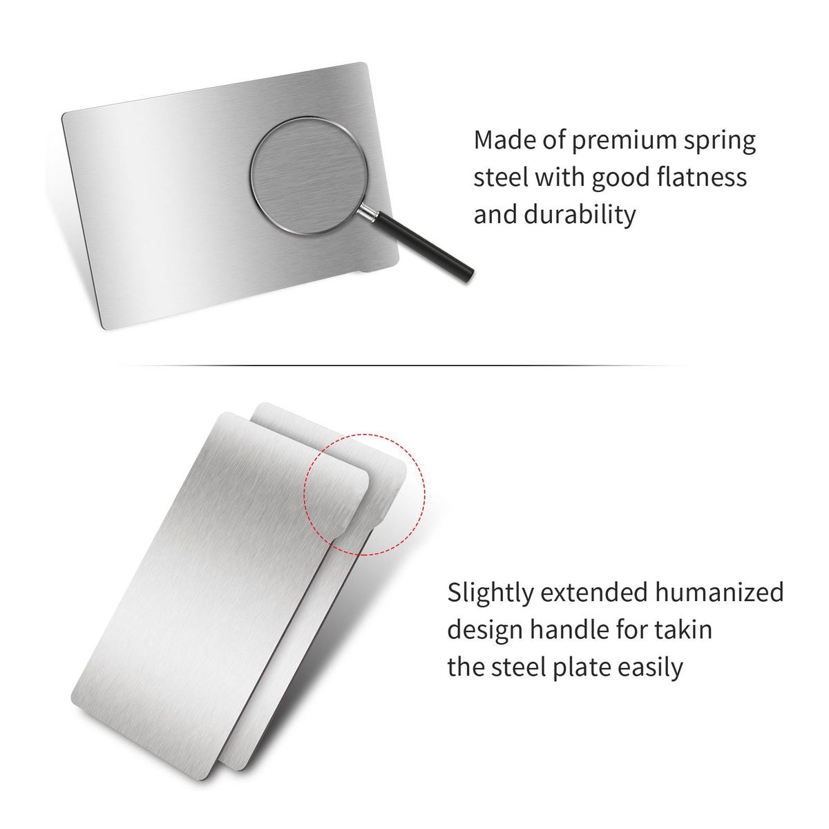 135*80mm Removal Spring Steel Flexible Build Plate Sheet Compatible with 3D Printer Anycubic Photon/Photon S Print Bed & Magnetic Sticker with Adhesive Backing & 5pcs FEP Film 200x140mm 0.1mm Thickeness Easy Removal Support L
