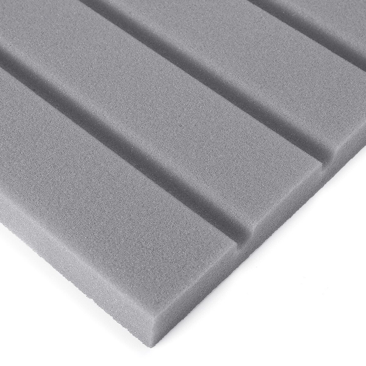 10pcs Wedge Acoustic Foam Cotton Soundproofing Acoustic Foam Tiles Noise Soundproof Sound Treatment Studio Noise Cancellation Soundproofing Sponge Fireproof 25x25x2 Cm Grey