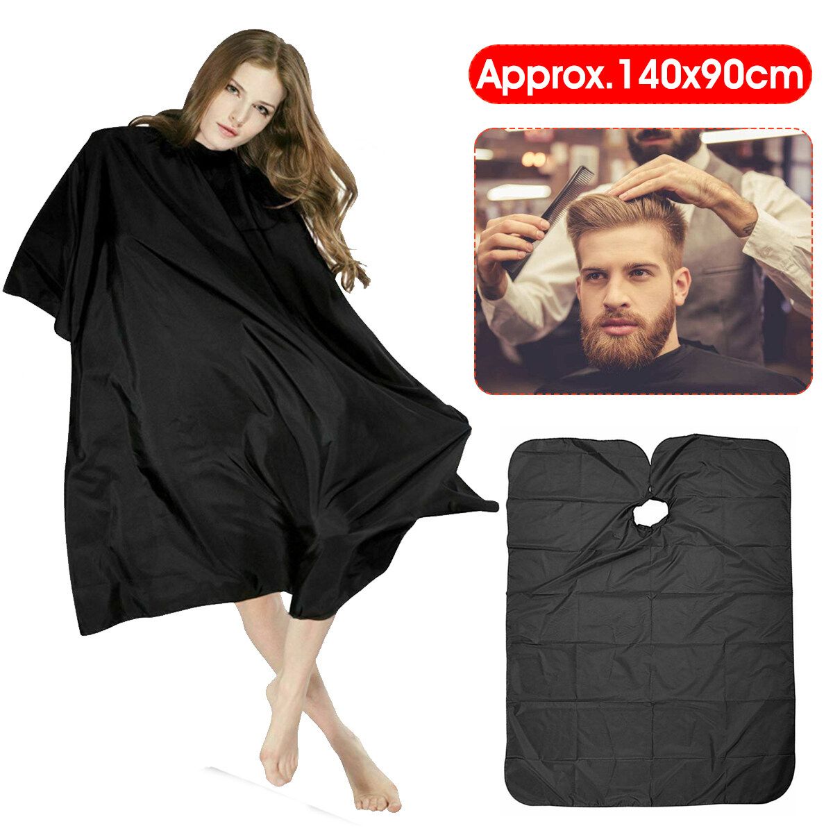 140x90cm Adult Hairdressing Cape Cover Hair Barber Salon Gown Barber Cloth Apron