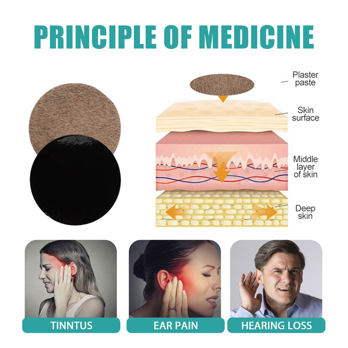 12Pcs Ear Ringing Treatment Patches Herbal Formula