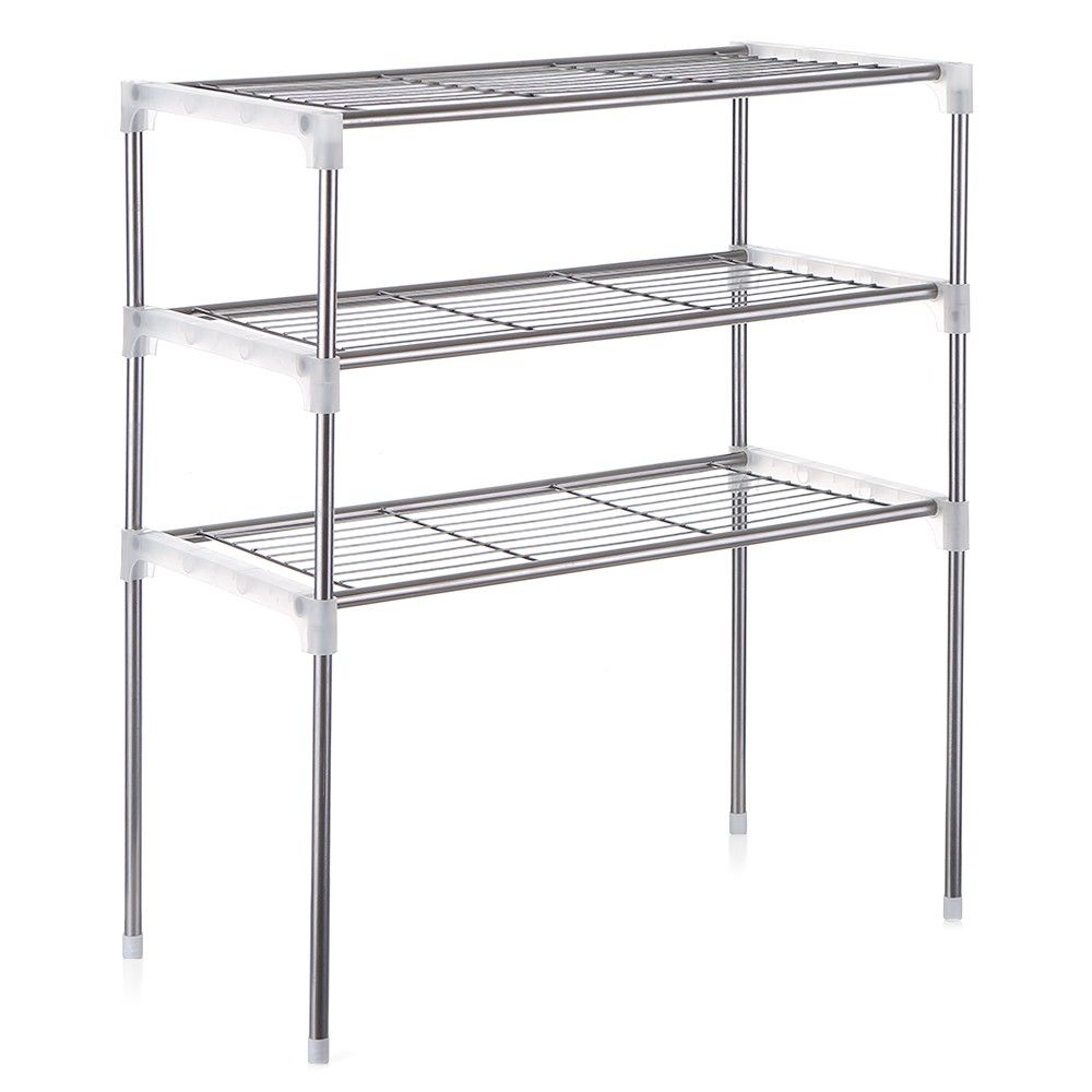 3-Tier Multi-functional Kitchen Storage Shelf Rack Microwave