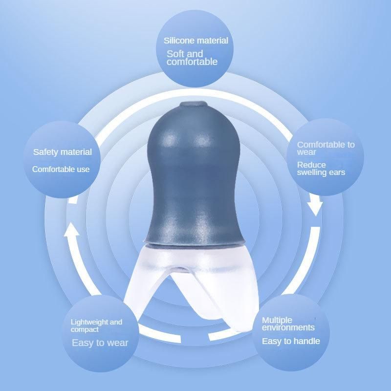 Professional aviation flight silicone earplugs to reduce ear pain caused by air pressure changes, suitable for flying, mountaineering, high altitude and other areas