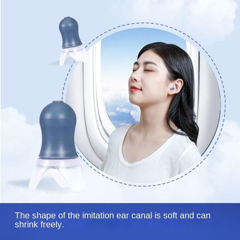 Professional aviation flight silicone earplugs to reduce ear pain caused by air pressure changes, suitable for flying, mountaineering, high altitude and other areas
