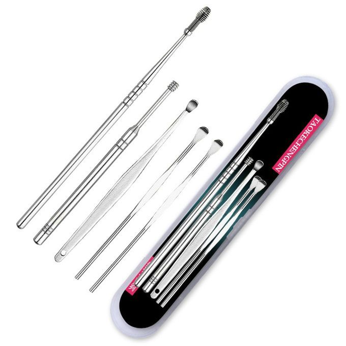 5PCS/SET Stainless Steel Ear Pick Anti