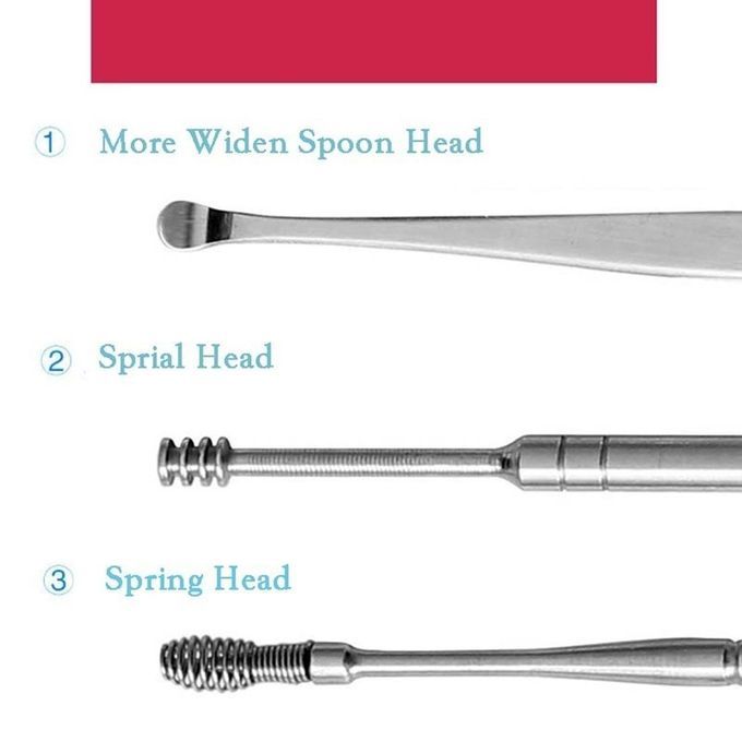 5PCS/SET Stainless Steel Ear Pick Anti