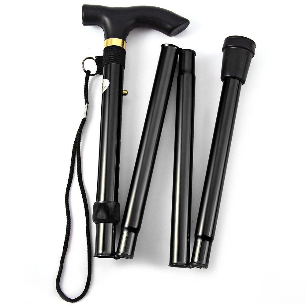 Folding Cane Foldable Adjustable Lightweight Aluminum Hiking Pole Walking Cane Collapsible Walking Stick With Ergonomic Derby Handle Ideal Daily Living Aid For Limited Mobility (Multicolor)