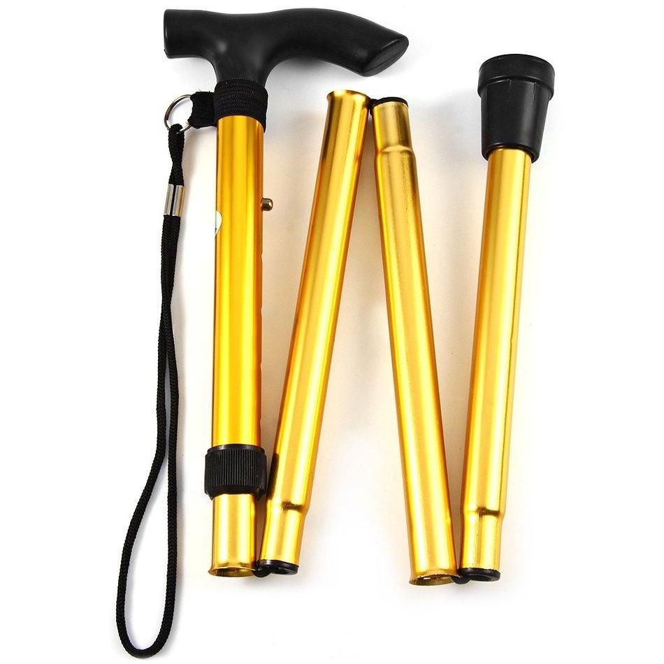 Folding Cane Foldable Adjustable Lightweight Aluminum Hiking Pole Walking Cane Collapsible Walking Stick With Ergonomic Derby Handle Ideal Daily Living Aid For Limited Mobility (Multicolor)