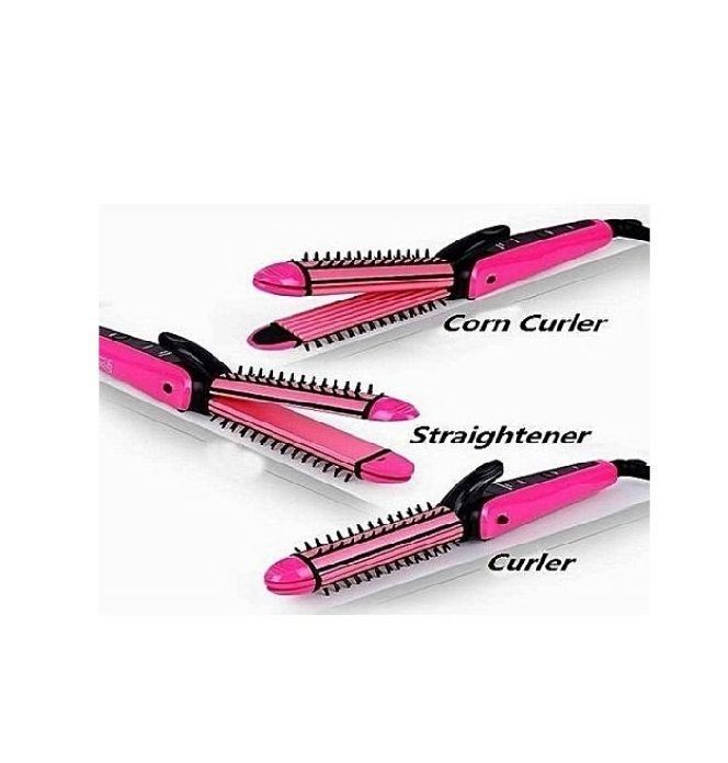 3 In 1 Hair Straightener, Curler And Comb