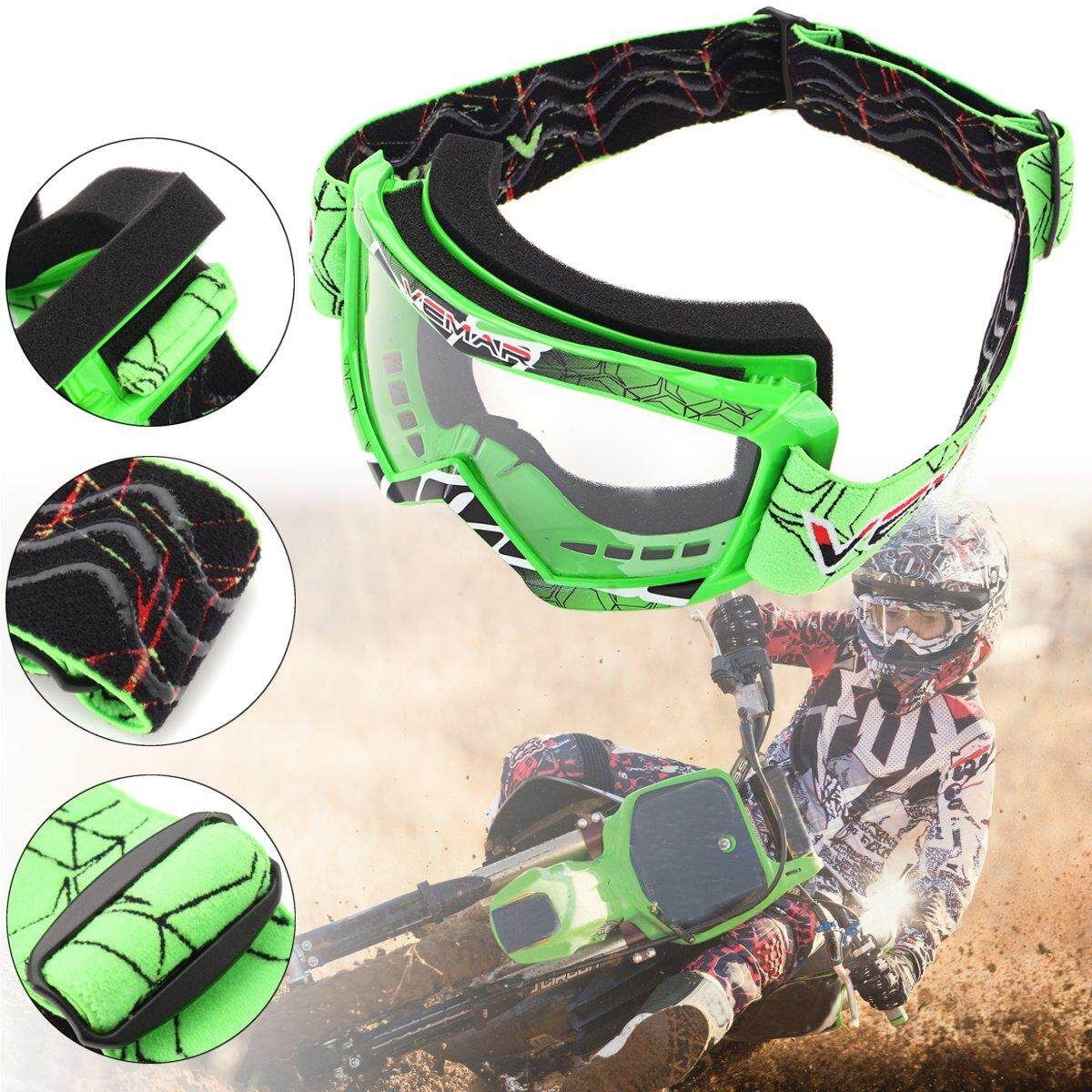 Green Kids Children Motorcycle DirtBike Riding Eyewear Protector Green