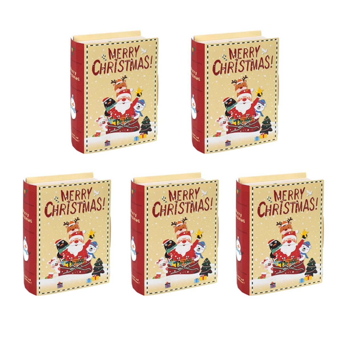 Holiday Snack Box Christmas Candy Book Box Set Festive Party for Home