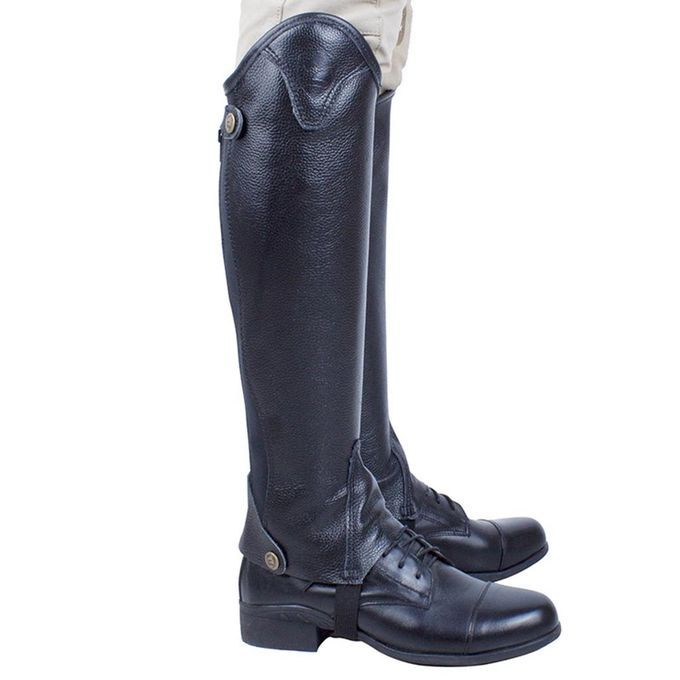 Leather Equestrian Horse Riding Gaiters Half Chaps Leg Cover 4XL