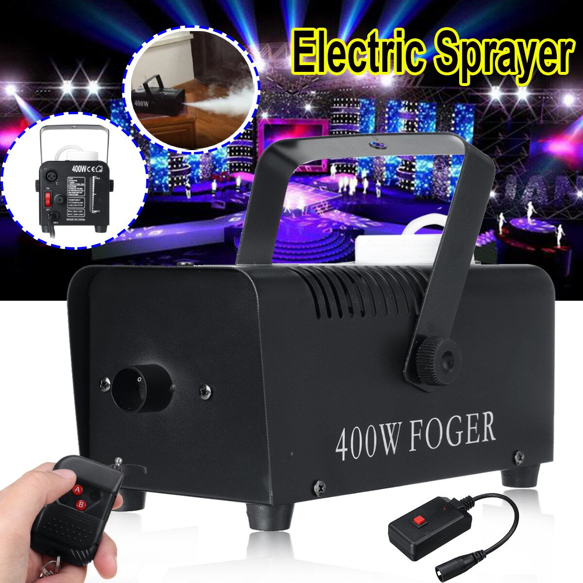 AC110-240V 400W Electric Sprayer Fogger Machine Disinfection Remote Control