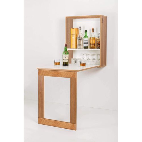 Foldable Wall Mounted Study Or Dining Table Storage Cabinet