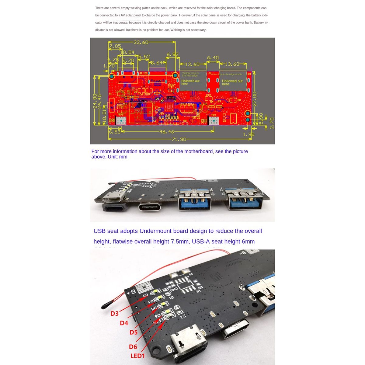 22.5W 5V 4.5A Type-C Micro-USB C 5-Port Powers Pack
