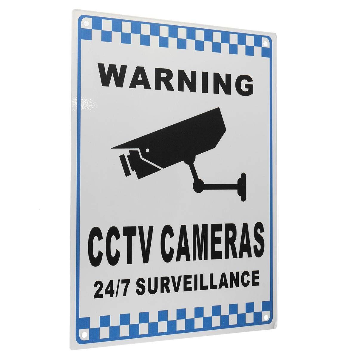 3 Pcs WARNING SIGN 24 HOUR VIDEO SECURITY STICKER CCTV CAMERA METAL