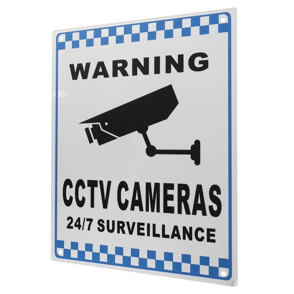 3 Pcs WARNING SIGN 24 HOUR VIDEO SECURITY STICKER CCTV CAMERA METAL