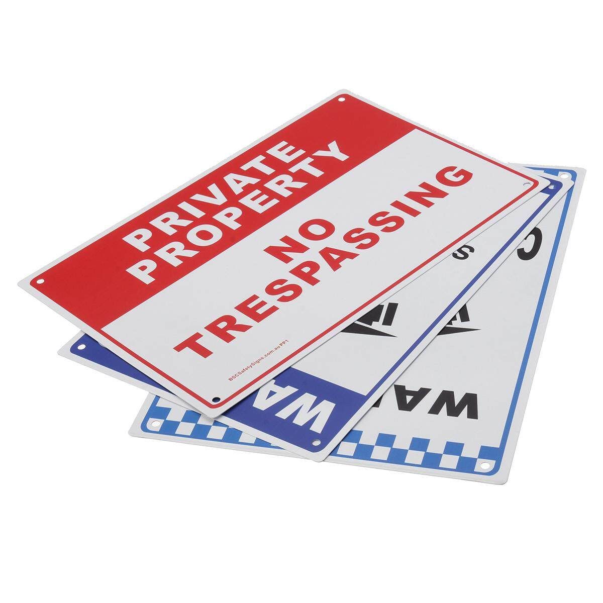 3 Pcs WARNING SIGN 24 HOUR VIDEO SECURITY STICKER CCTV CAMERA METAL