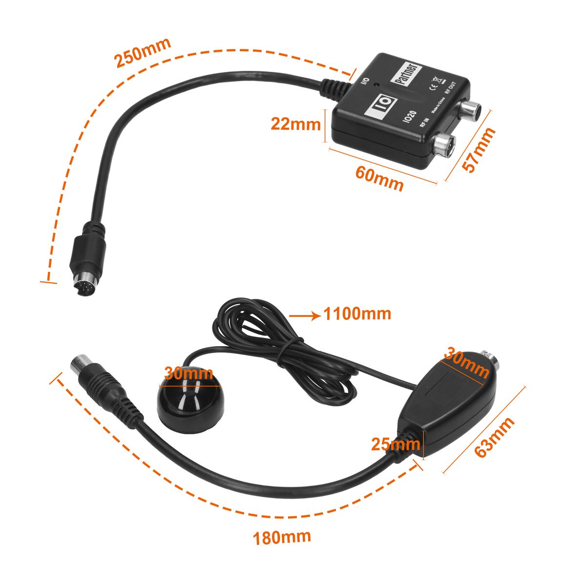 TVLINK + IO Partner IOB66 Video Modulator Connecting Wire