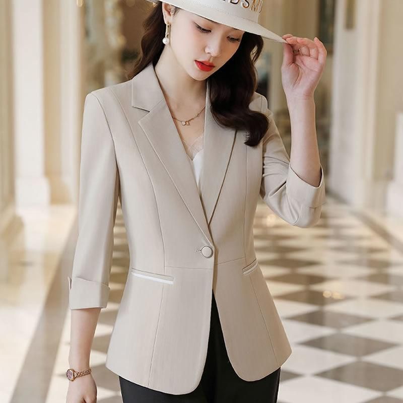 Small Suit Jacket Women's Spring Wear 2022 New Women's Fashionable Elegant Slim Casual Small Suit Top