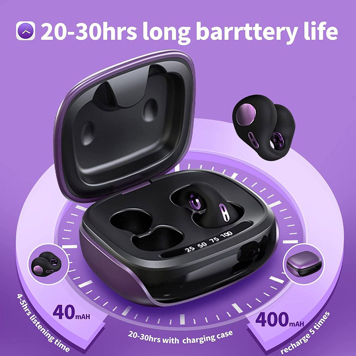 Wireless Earphone Bone Conduction Headphones Clip