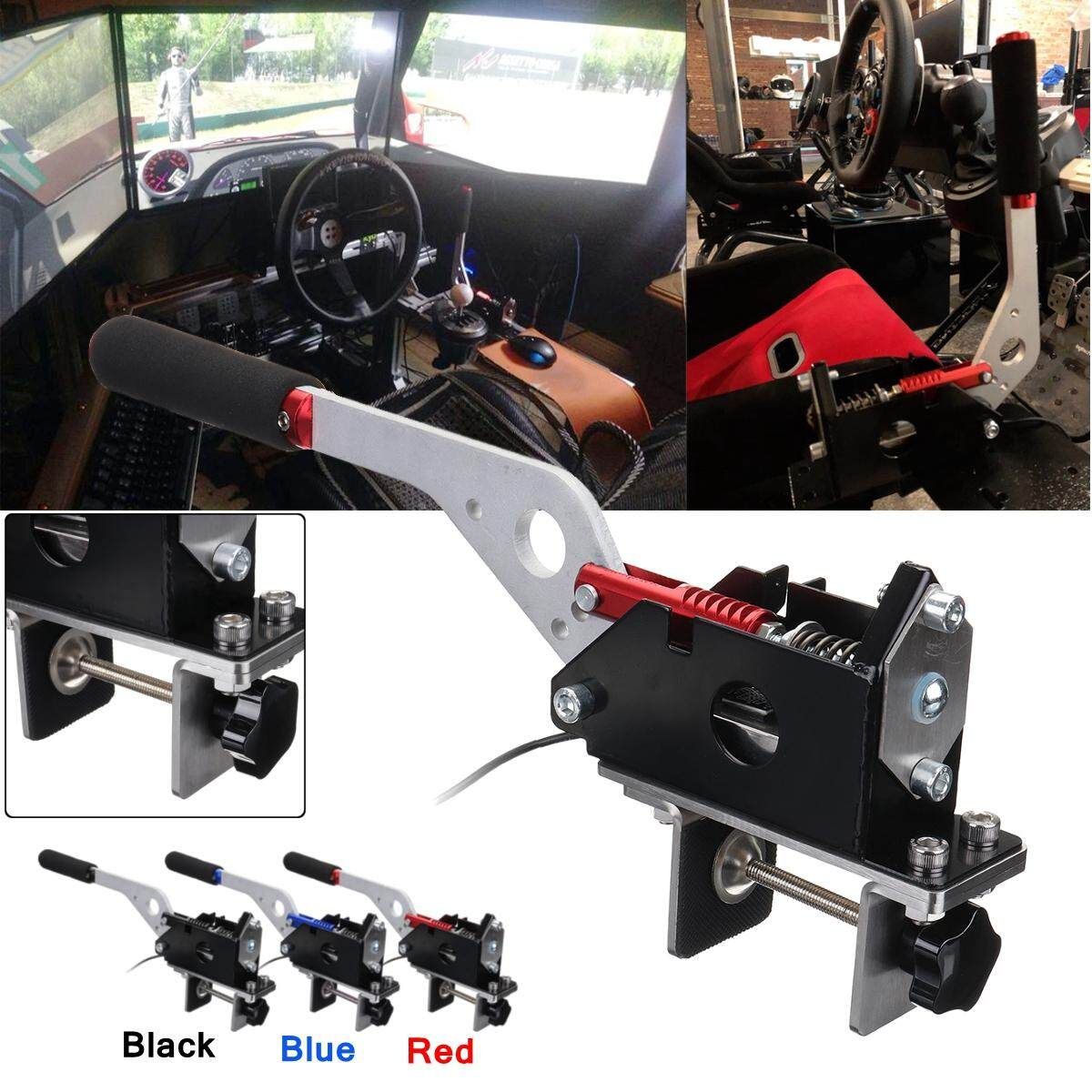 USB Handbrake SIM W/Clamp For Racing Games Black G25/27/29 T500 FANATECOSW DIRT RALLY Black