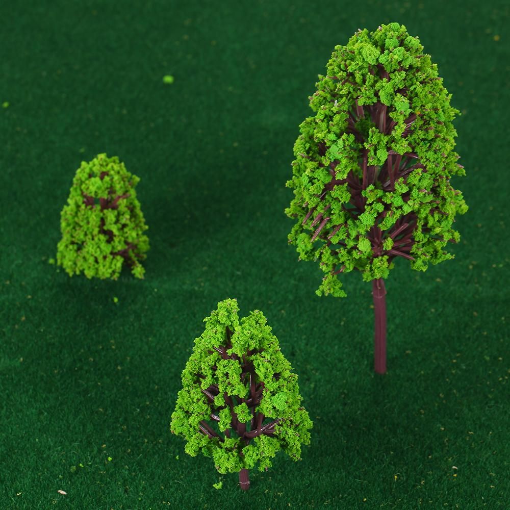12PCS Plastic Model Trees Architectural Models for Railroad Layout Garden Landscape Scenery Style 1