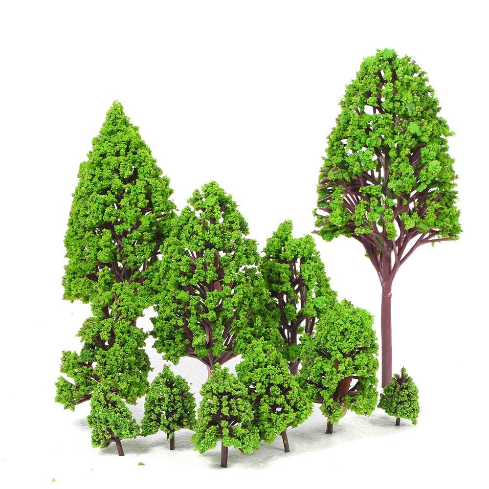 12PCS Plastic Model Trees Architectural Models for Railroad Layout Garden Landscape Scenery Style 1