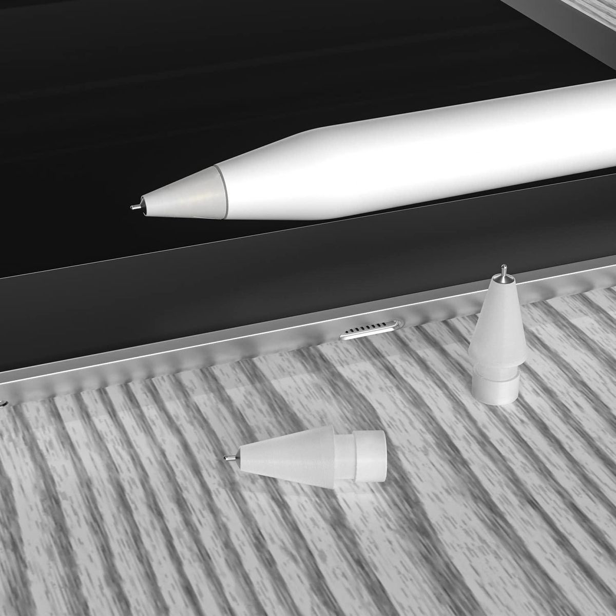 2 Pack Pencil Tips for Apple Pencil 1St Gen and 2Nd Gen/ iPad Pro Pencil,1mm No Wear Out Fine Point Precise Control Nibs