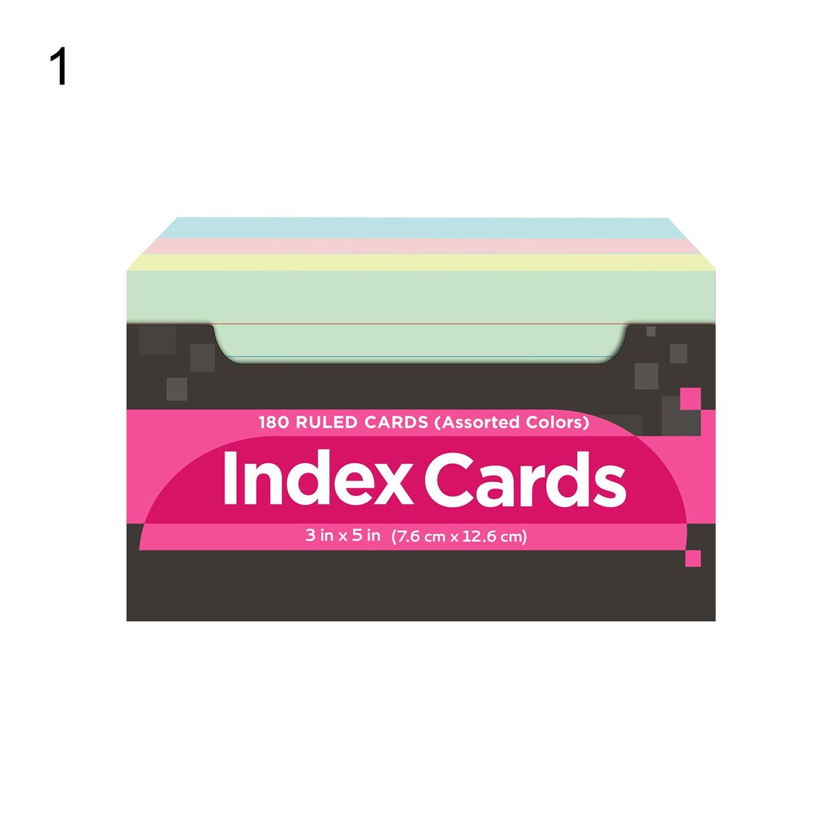 1 Set Index Cards Vibrant Color Eye-catching Paper Ruled