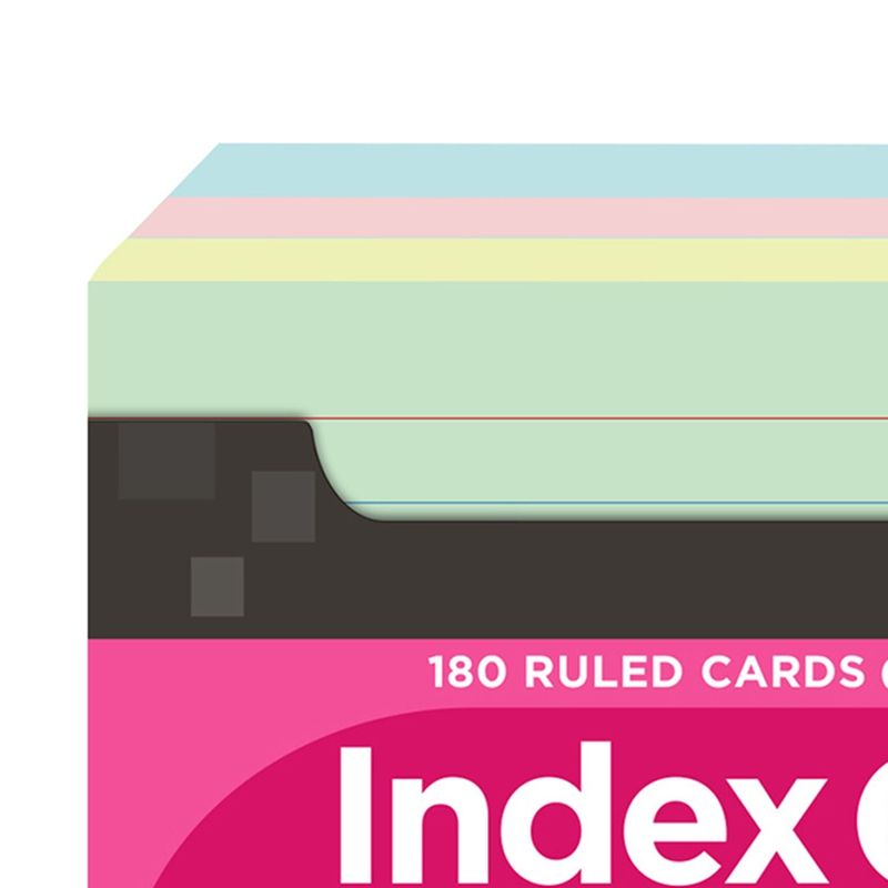 1 Set Index Cards Vibrant Color Eye-catching Paper Ruled