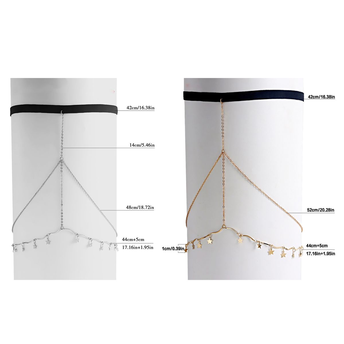 Women Thigh Chain Star Pendant Sexy Thigh Chain Platinum