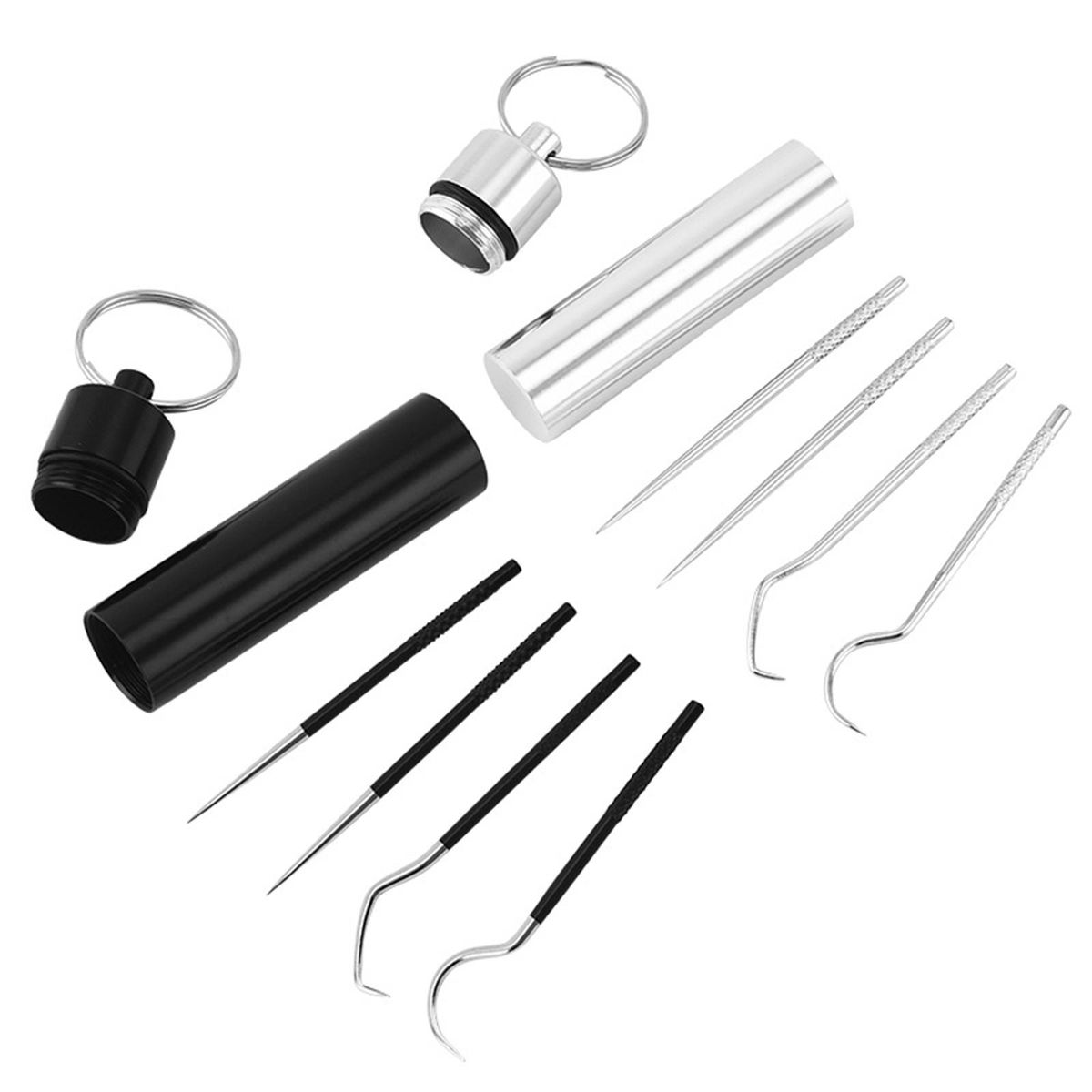 5Pcs Stainless Steel Toothpick  Cleaner Tools Reusable For