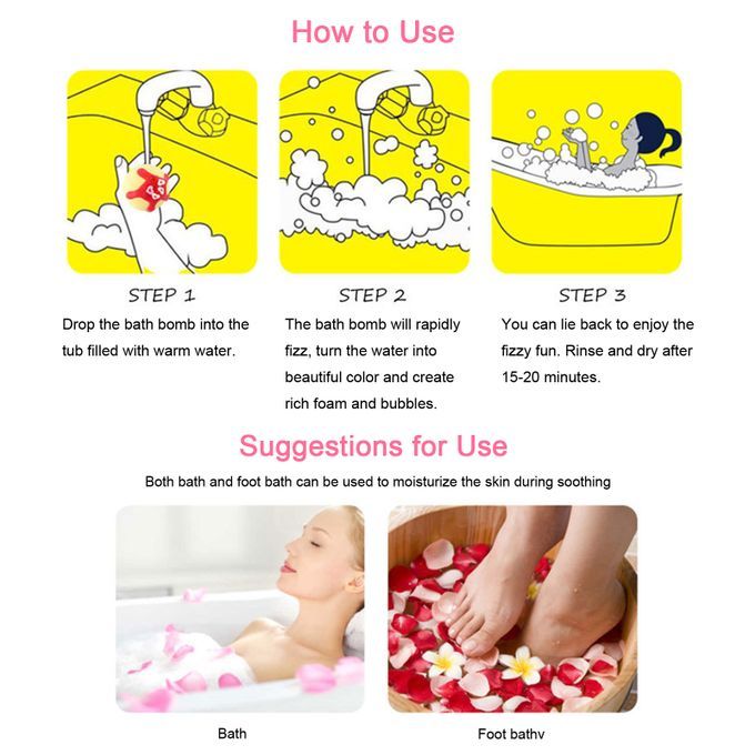 6PCS Bath  Set Handmade Essential Oils Bubble Bath  Spa Kit