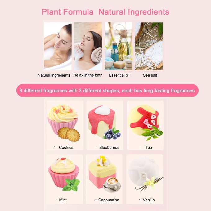 6PCS Bath  Set Handmade Essential Oils Bubble Bath  Spa Kit