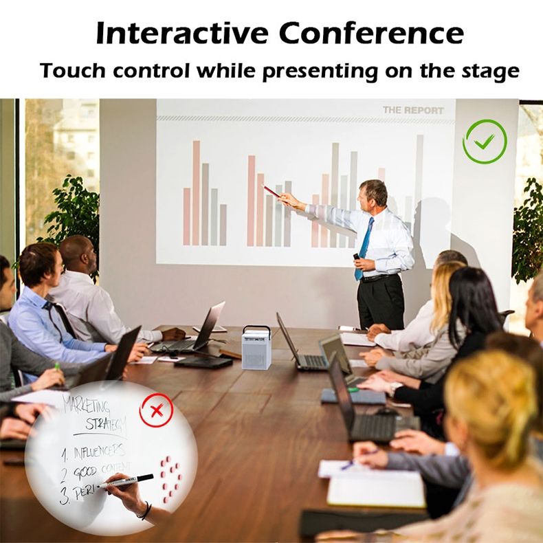 Y2 1920x1080P 100 ANSI Lumens Portable Home Theater LED HD Digital Projector, Battery Touch Control Version, Android 9.0, 2G+16G, UK Plug