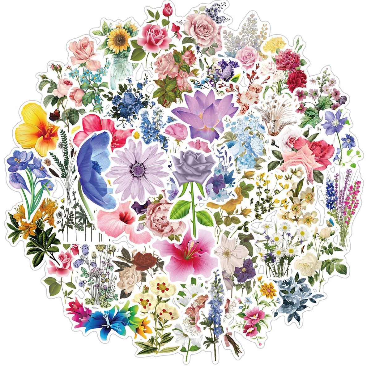 50Pcs/Bag Aesthetic Sticker Water-proof-Multicolor