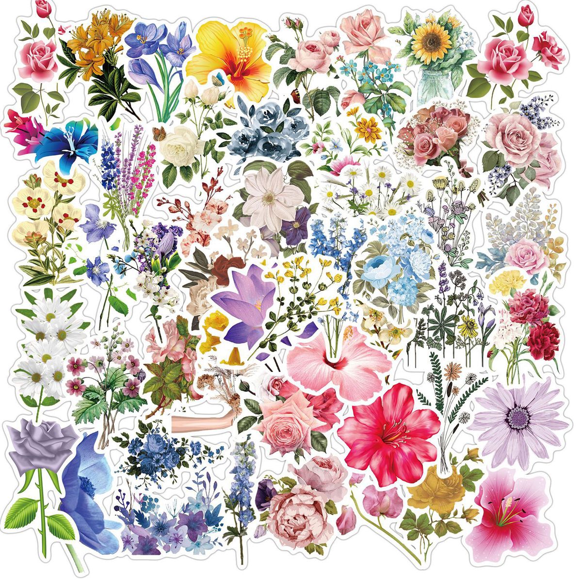50Pcs/Bag Aesthetic Sticker Water-proof-Multicolor