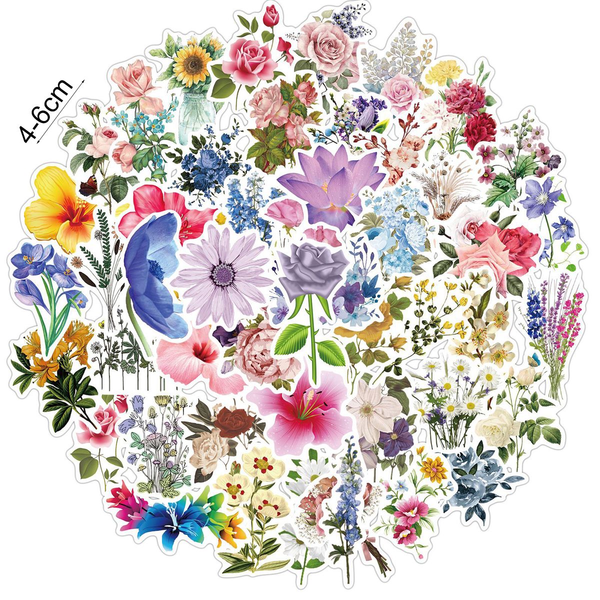 50Pcs/Bag Aesthetic Sticker Water-proof-Multicolor