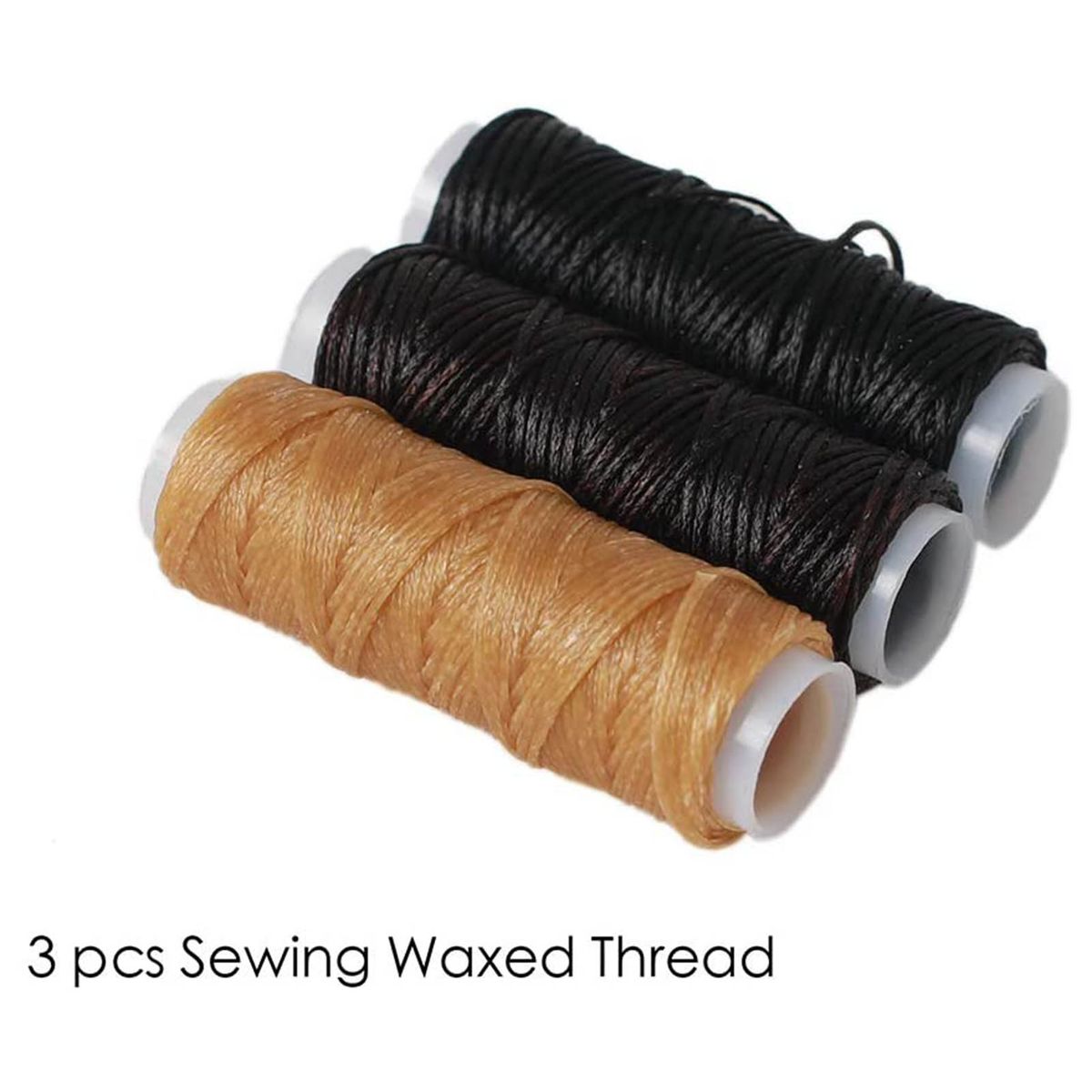 12Pcs Leather Craft Tools Kit Sewing Needles Waxed Thread